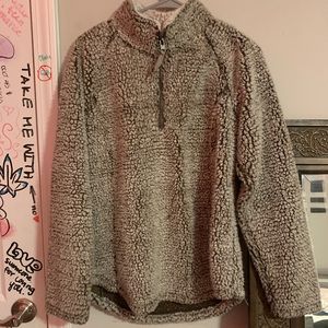 FAUX SHERPA QUARTER ZIP
